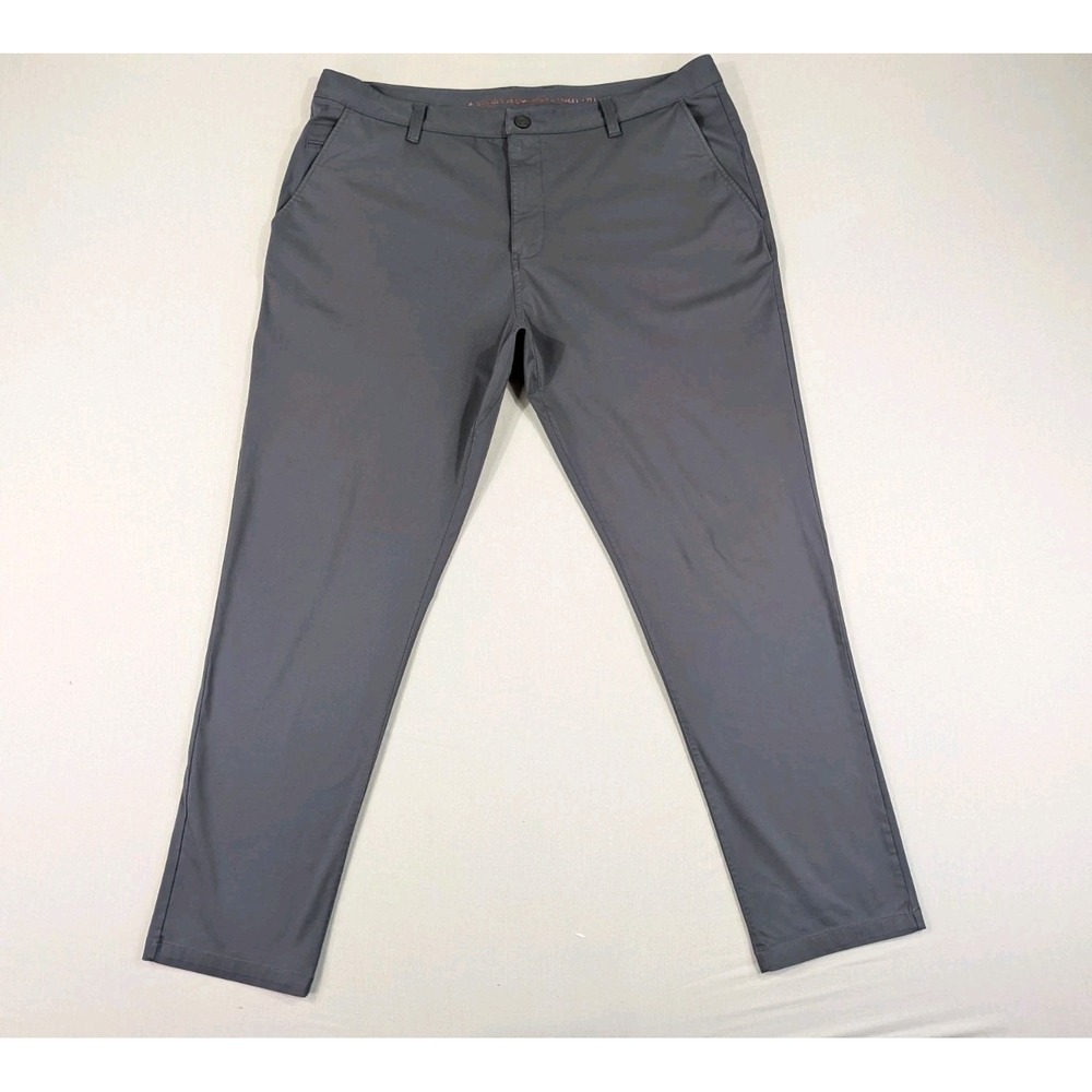 Rhone Pants Mens 38 Commuter Grayish Blue Slim Fit Performance Chino